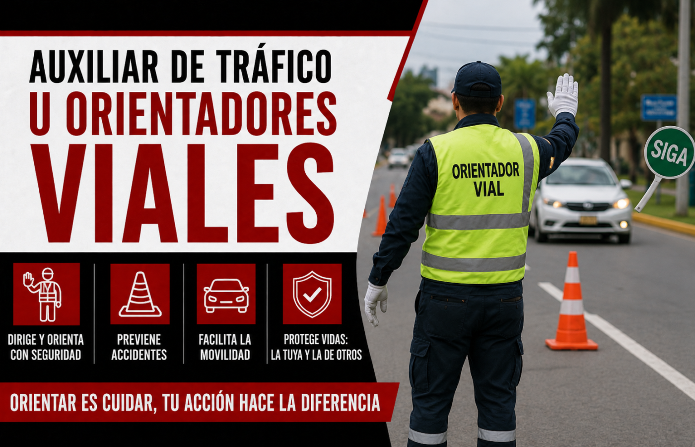 Curso Auxiliar de tráfico u orientadores viales